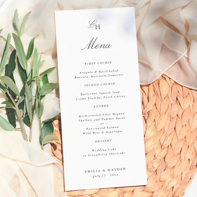 Simple Boho Minimal Wedding Menu (Creator Uploaded)