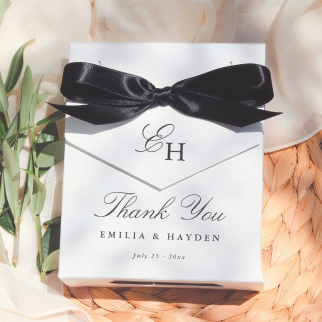 Simple Boho Minimalist Thank You Wedding Favour Box (Creator Uploaded)
