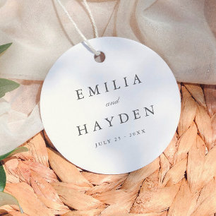 Simple Boho Minimalist Wedding Favour Tags