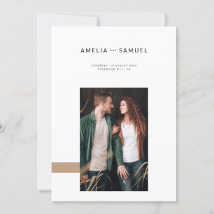 Simple Boho Minimalist Wedding Invitation