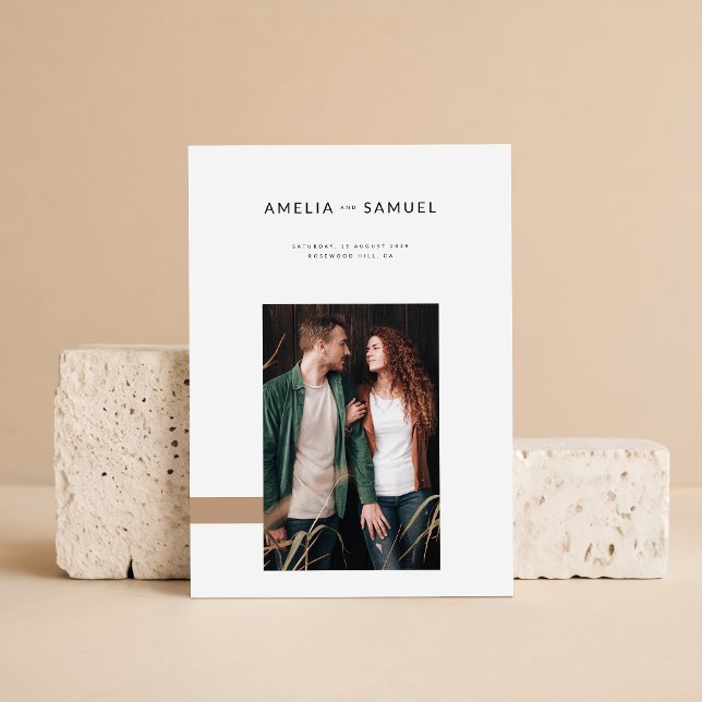 Simple Boho Minimalist Wedding Invitation (Creator Uploaded)