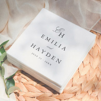Simple Boho Minimalist Wedding Napkin