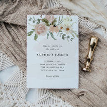 Simple Boho Neutral Watercolor Flowers | Wedding