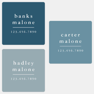 Simple Boho Rainbow Kids Waterproof Name Labels