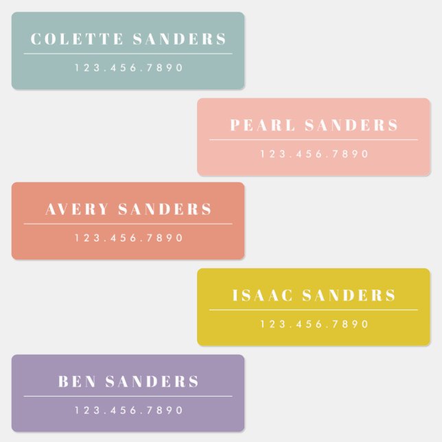Simple Boho Rainbow Waterproof Name (Group)