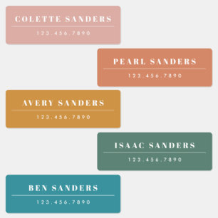 Simple Boho Rainbow Waterproof Name