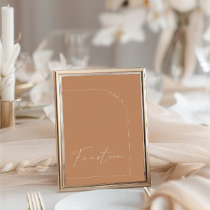 Simple Boho Table Fourteen Wedding Table Number
