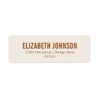 Simple Boho Terracotta Typography Bridal Address L