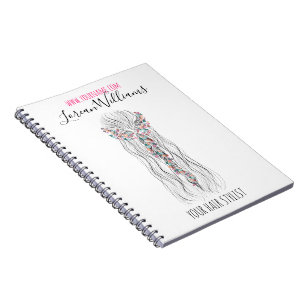 Simple Boho Wedding Hair Stylist Romantic Flower  Notebook