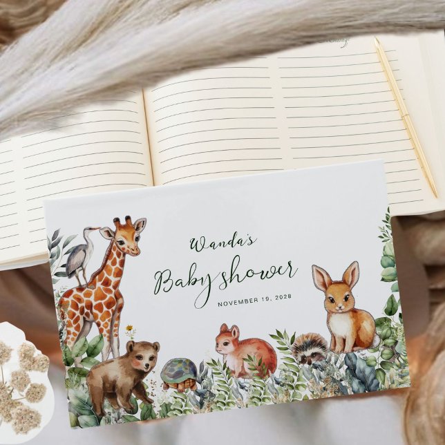 Simple Boho Woodland Baby Shower Guest Book (Creator Uploaded)