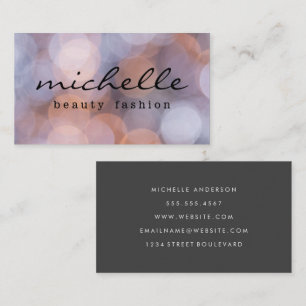Simple Bokeh Photography Fashion Business Card