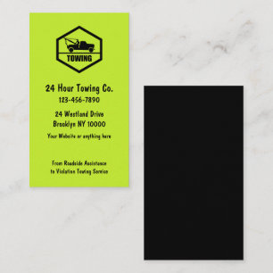 Simple Bold Automotive Towing Business Cards