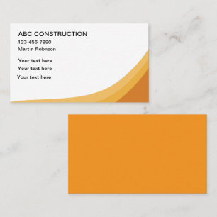 Simple Bold Construction Business Cards