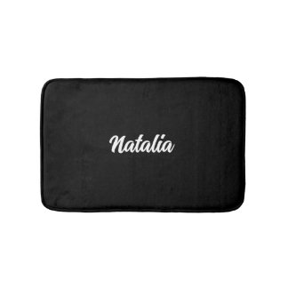 Simple Bold Custom Colour Stylish Girls Name trend Bath Mat