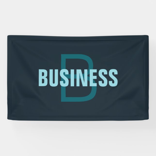 Simple Bold Customisable Monogrammed Name  Banner (Horizontal)