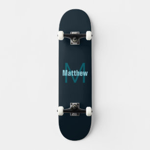 Simple Bold Customisable Monogrammed Name  Skateboard