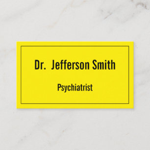 Simple, Bold, Eye-Catching Psychiatrist Business Card