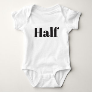 Simple Bold Half Birthday Baby Bodysuit