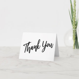 Simple Bold Handwriting Typography Minimalist Thank You Card