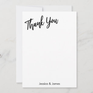 Simple Bold Handwriting Typography Minimalist Thank You Card