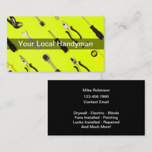 Simple Bold Handyman Style Business Cards