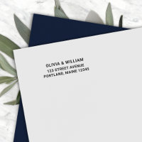 Simple Bold Modern Ampersand Couple Return Address
