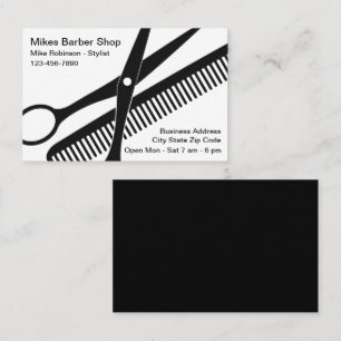 Simple Bold Modern Barber Shop Business Card