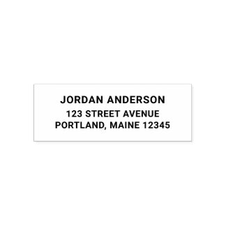 Simple Bold Modern Personal Return Address Self-inking Stamp