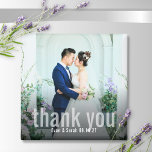 Simple Bold Modern Thank You Wedding Photo Magnet<br><div class="desc">Simple Bold Elegant Thank You Wedding Photo Magnet</div>