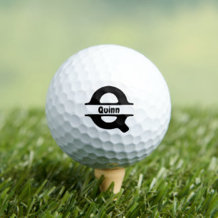 Simple Bold Monogram Letter Q Golf Balls
