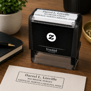 Simple Bold Name Business Return Address Self-inki Self-inking Stamp