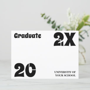 Simple Bold Photo Graduation Invitation