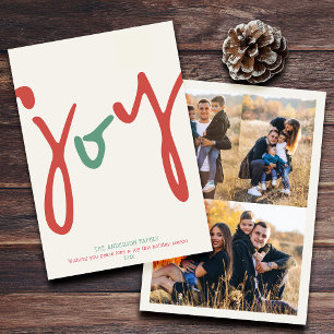 Simple Bold Photo Joy Holiday Card