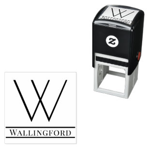 Simple Bold Single Initial Monogram Name #11 Self-inking Stamp