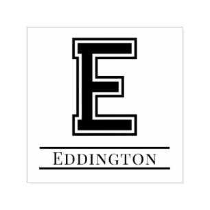 Simple Bold Single Initial Monogram Name #5 Self-inking Stamp