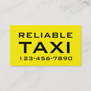Simple Bold Taxi Business Cards