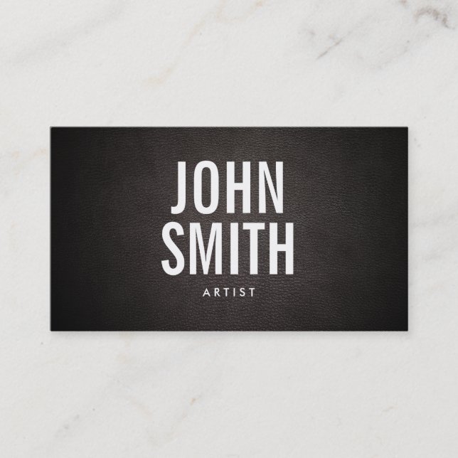 Simple Bold Text Artist Business Card (Front)