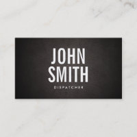 Simple Bold Text Dispatcher Business Card
