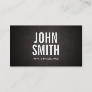 Simple Bold Text Investigator Business Card