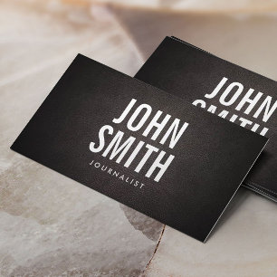 Simple Bold Text Journalist Business Card