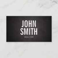 Simple Bold Text Realtor Business Card
