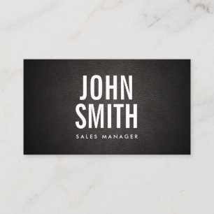 Simple Bold Text Sales Manager Business Card