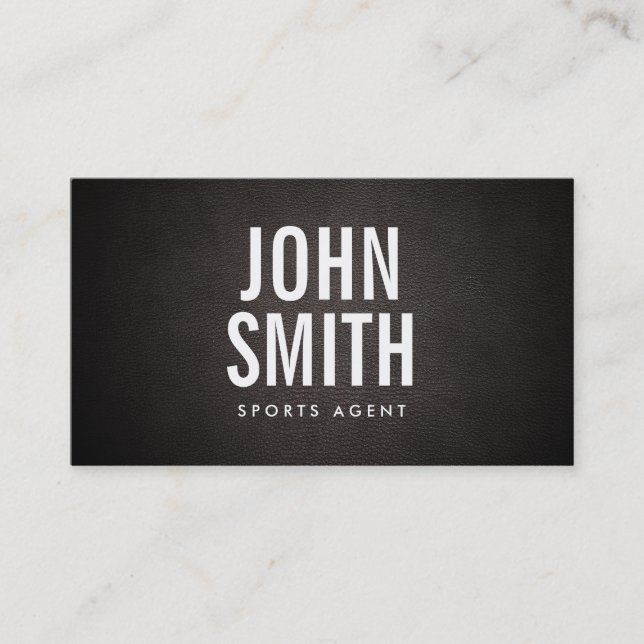 Simple Bold Text Sports Agent Business Card (Front)