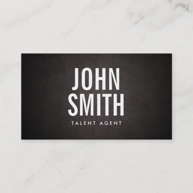 Simple Bold Text Talent Agent Business Card (Front)