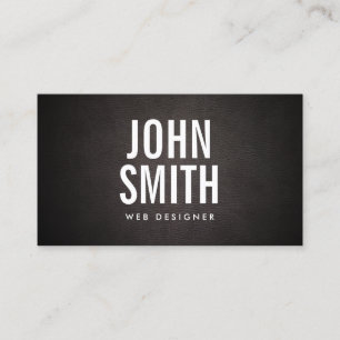 Simple Bold Text Web Design Business Card