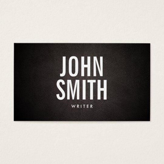 Simple Bold Text Writer Business Card