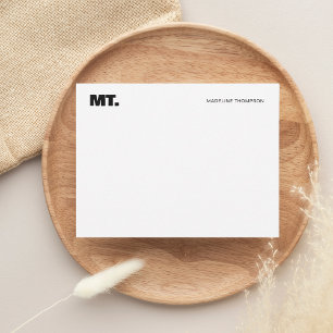 Simple Bold Two Monogram Typography Card