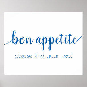 Simple Bon Appetite French Blue Any Event Sign