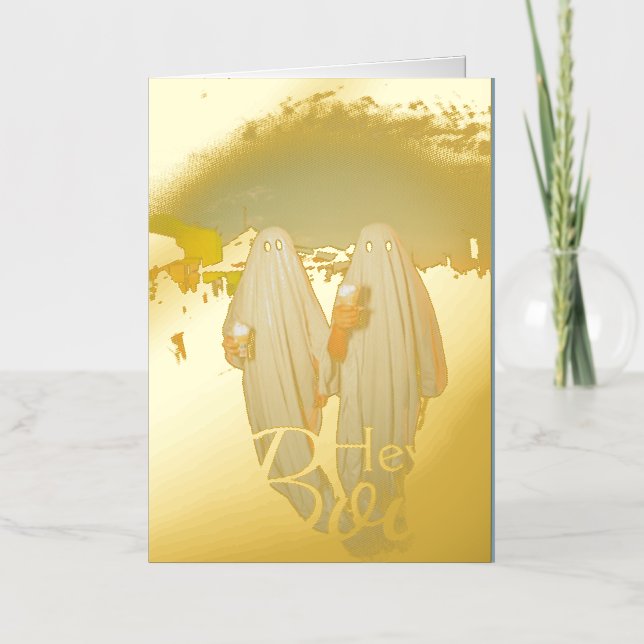 Simple Boo Happy Halloween family & friends Photo Foil Holiday Card (Front)