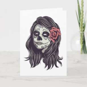 Simple Boo-tiful Dia de los Muertos Greeting Card